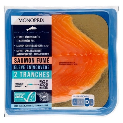 MONOPRIX Smoked  Salmon  Slices