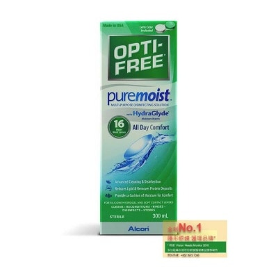 淚然 OPTI-FREE® PureMoist® 300ml 多功能消毒隱形眼镜藥水