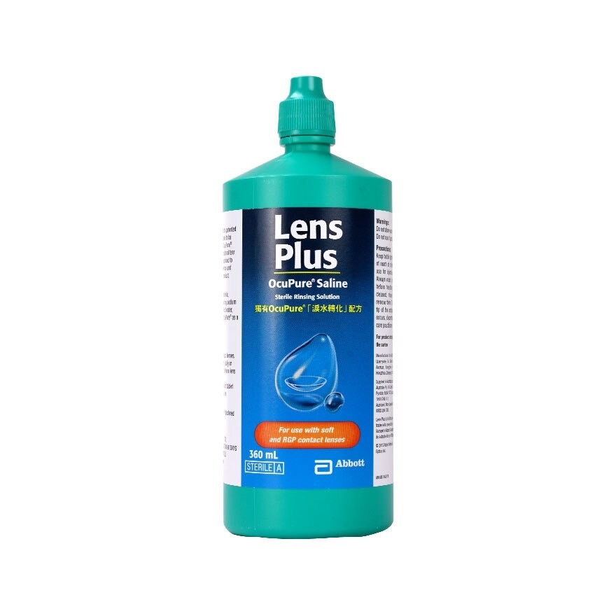 LENS PLUS Lens Plus OcuPure™ 生理鹽水 360毫升X3