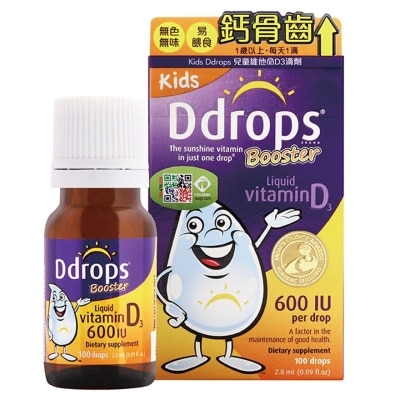 DDROPS Ddrops Booster Liquid Vitamin D3 600iu