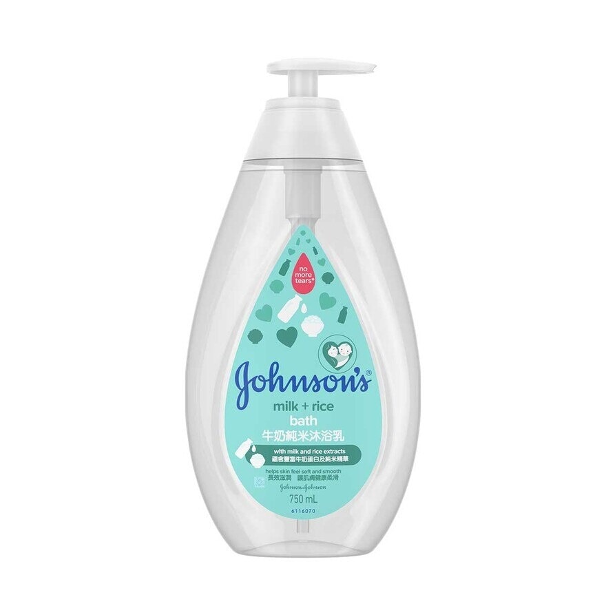 JOHNSON'S Milk & Rice Bath 750ml