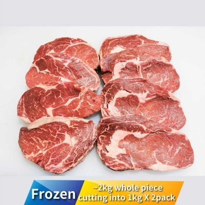 COORONG Frozen Black Angus Ribeye - 100 Days Grain Fed 1kg X 2 Pk [australia](frozen -18°c) (*supplier Direct. Buy Over $550, Free Delivery)