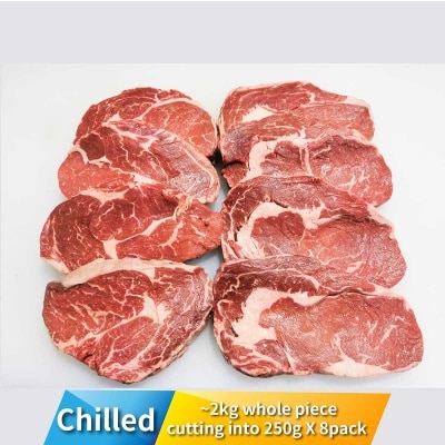 COORONG Chilled Black Angus Ribeye - 100 Days Grain Fed  250g X 8 Pk [australia](chilled 0-4°c) (*supplier Direct. Buy Over $550, Free Delivery)