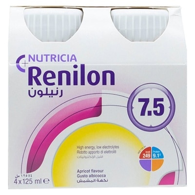 NUTRICIA RENILON 腎宜康 7.5 腎病人士(洗腎中)專用營養品 125毫升 (杏脯味) X 4