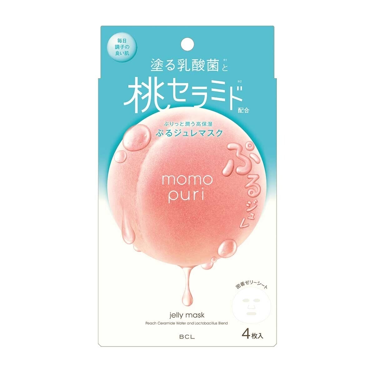 BCL BCL MOMO PURI 蜜桃保湿啫喱面膜  4 片