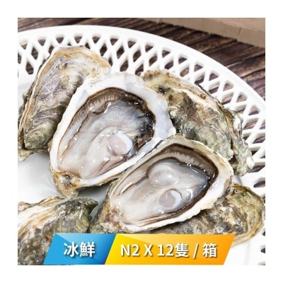 HUITRES LAMBERT 法國 芬大奇(Fine de Claire) 原箱新鮮生蠔產地直送【OFFD】 N2  12隻裝1箱 [法國](冷凍 0-4°C)(*商戶直送.買滿$550，即免運費)