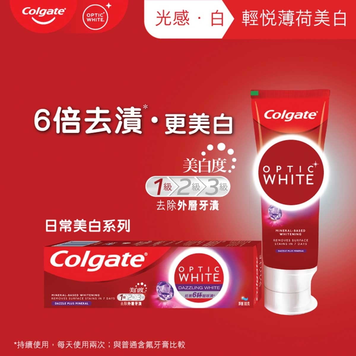 COLGATE Optic White Dazzling Mint Stain Removal Whitening Toothpaste (old Or New Packaging Random Delivery)
