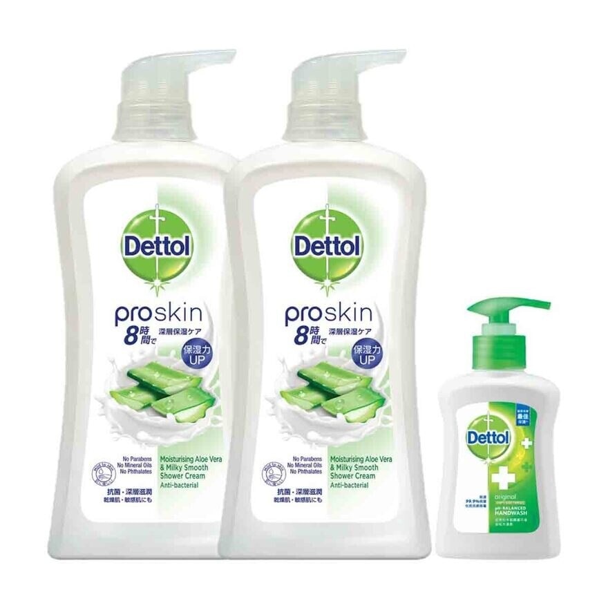 DETTOL Dettol Proskin Moisturising Aloe Vera & Milky Smooth Shower Cream 950gx2