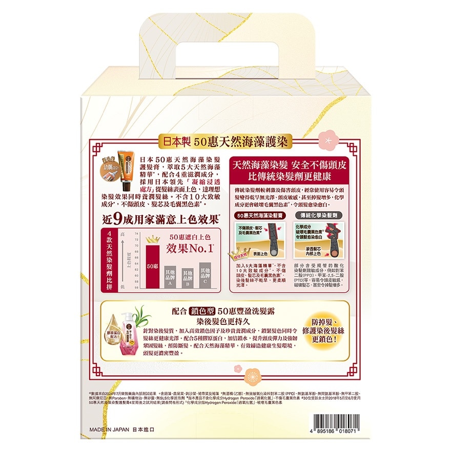 50 MEGUMI 50 Megumi Hair Colorant Shampoo + Colorants Pack - Light Brown