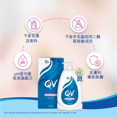 QV QV 潤膚乳液 1公升