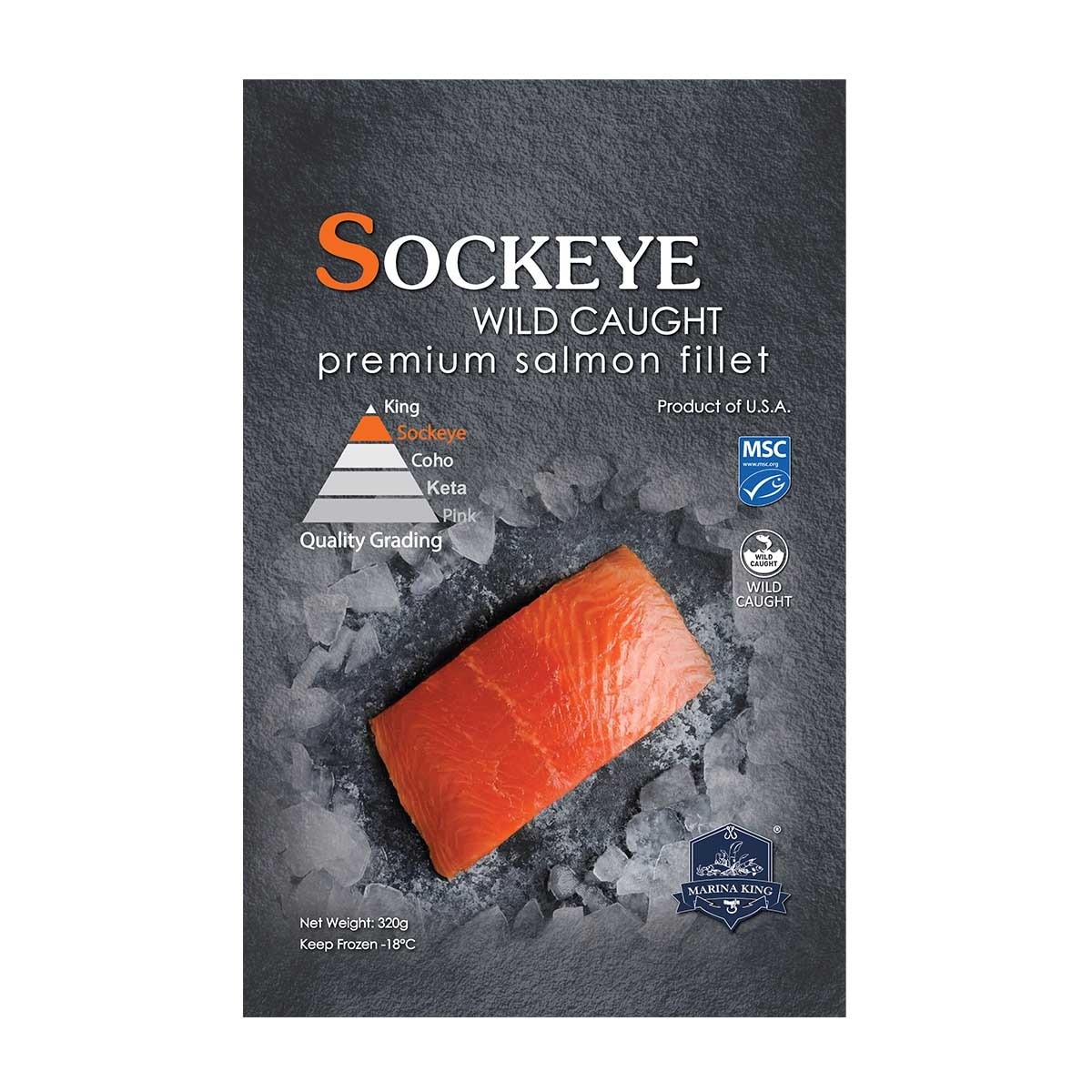 MARINA KING Us Sockeye Msc Salmon Fillet [usa](frozen -18°c)