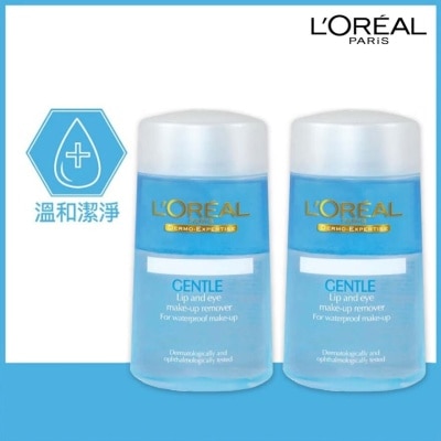 L'OREAL - Gentle Lip And Eye Make-up Remover Twin Pack (gentle Formula) 125ml + 125ml (cleansing / Remover)