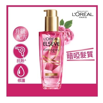 L'OREAL Elseve Extraordinary Oil Extra Brilliance Moisturized Dazzling Shiny Hair 100ml (rose) (japan Hot-selling Hair Oil)