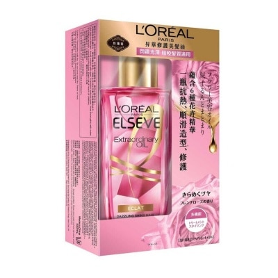 L'OREAL Elseve Extraordinary Oil Extra Brilliance Moisturized Dazzling Shiny Hair 100ml (rose) (japan Hot-selling Hair Oil)