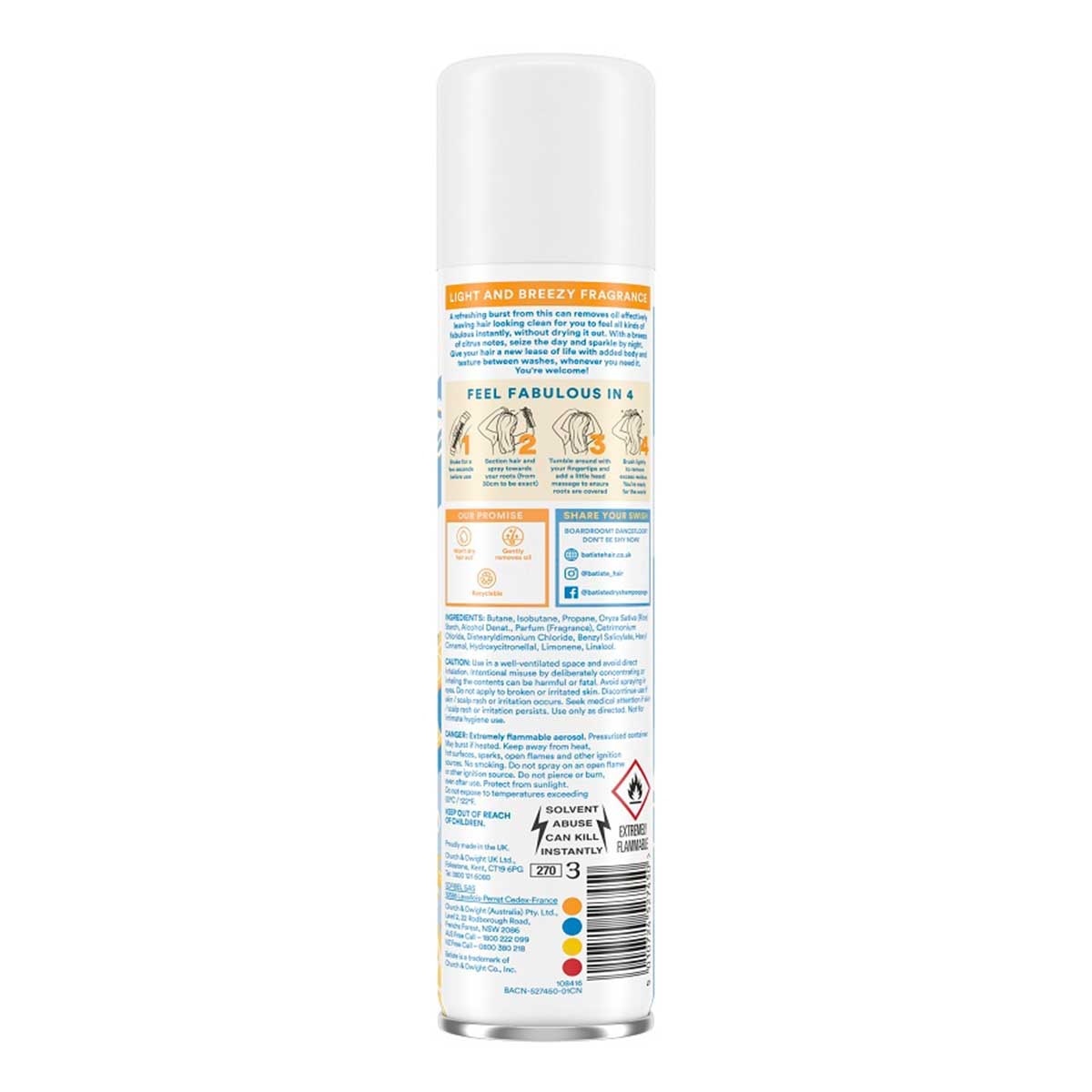 BATISTE Batiste Fresh Dry Shampoo 200ml