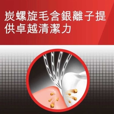 高露潔 纖柔銀炫備長炭抗菌去漬銀離子牙刷 超纖細深入清潔牙齦邊綠及牙縫 (軟毛) 3支裝