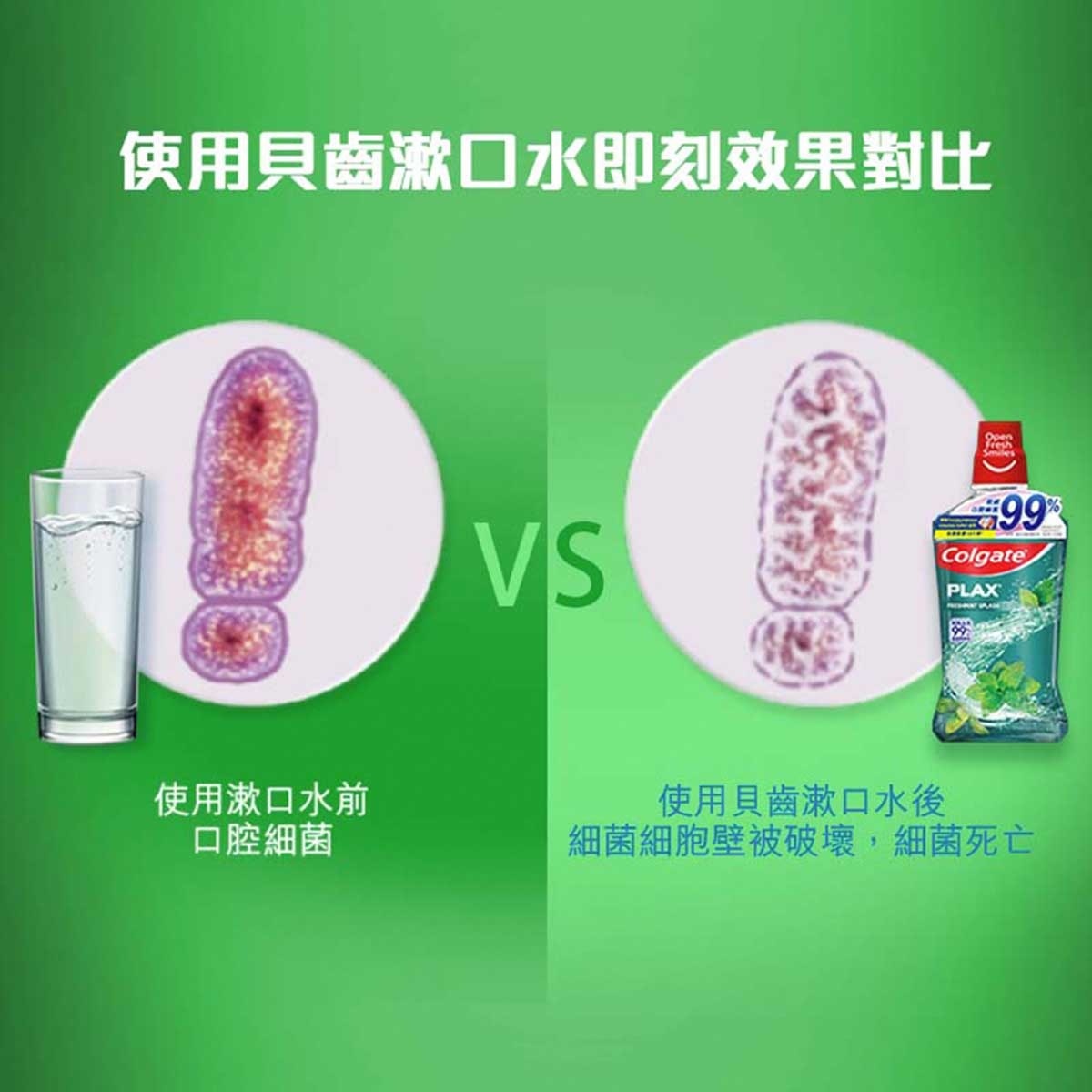 COLGATE Plax Kills 99% Oral Bacteria Mouthwash Mouth Rinse (no Ethyl Alcohol) (freshmint) 2s