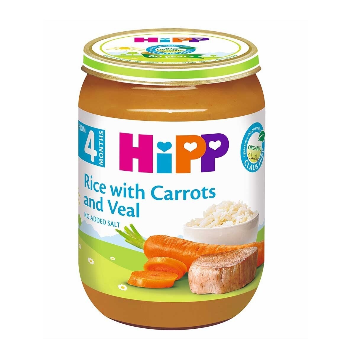 HIPP Hipp Organic Rice With Carrots And Veal 190g