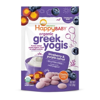 HAPPY FAMILY Happybaby Blueberry & Purple Carrot Greek Yogis 28g