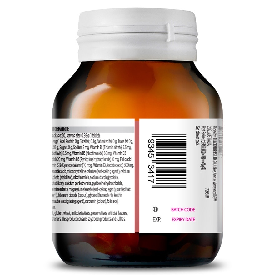 BLACKMORES 維他命B+C 60粒