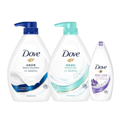 DOVE Dove Bn 1000g + Sensitive 1000g + Freebie (dove Bath 200g)