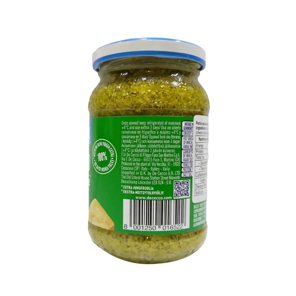 DE CECCO Pesto Alla Genovese Pasta Sauce