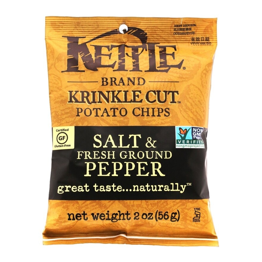 KETTLE CHIPS Salt And Fresh Ground Pepper