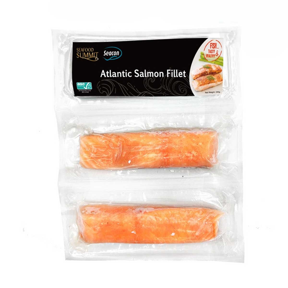 LEADER MARINE Frozen Asc Norway Salmon Fillet (skin On) [norway](frozen -18°c)  (*supplier Direct. Buy Over $500, Free Delivery)