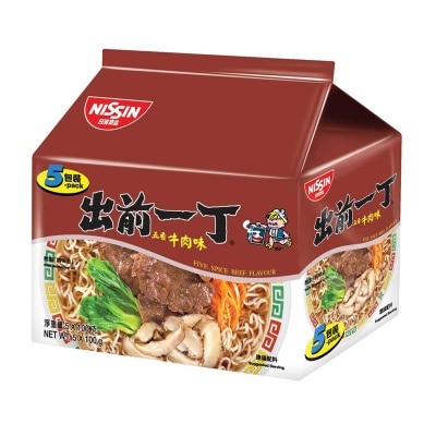 出前一丁 即食麵-五香牛肉味即食麵五包裝