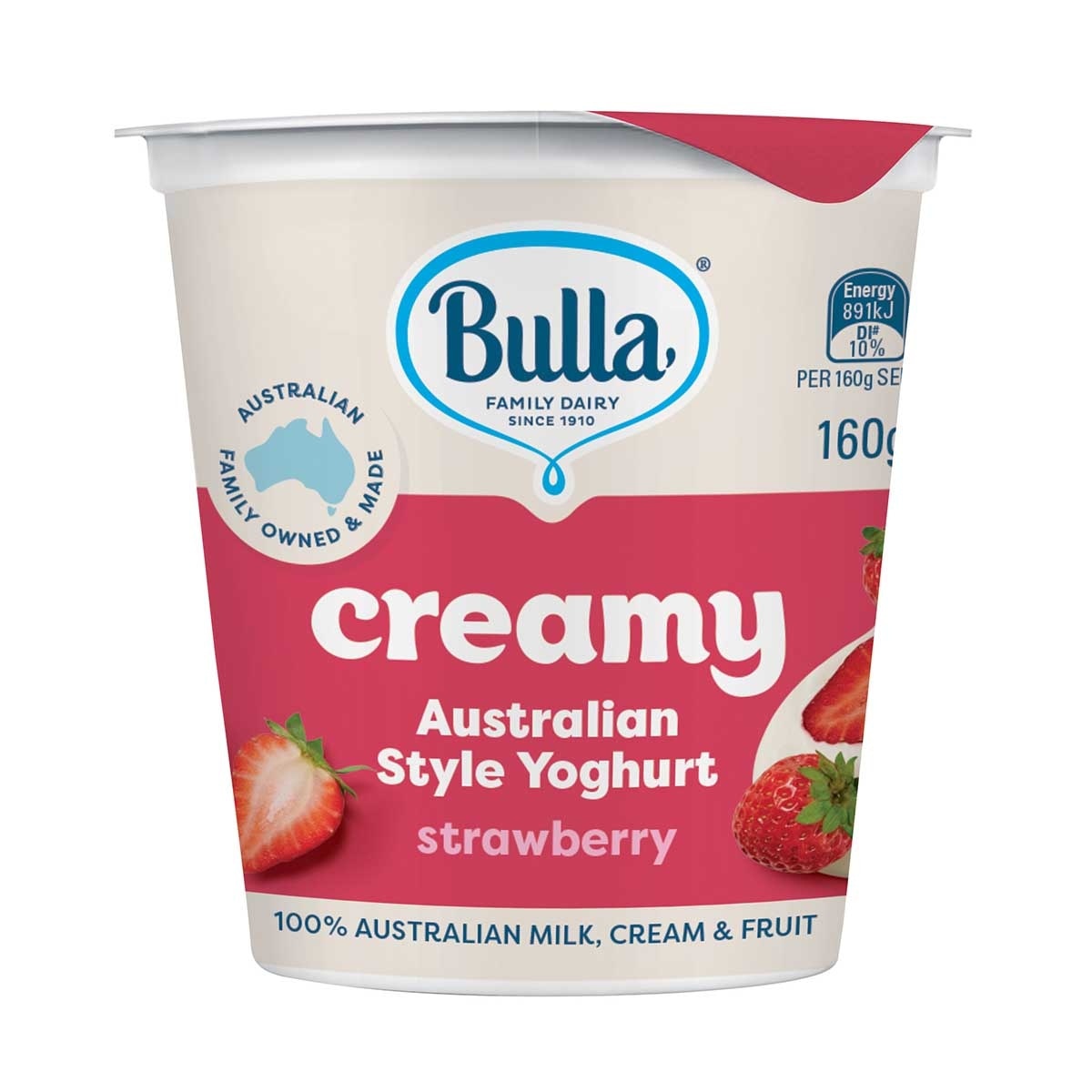 BULLA Creamy Aus Style Yoghurt -strawberry [australia](chilled 0-4°c)