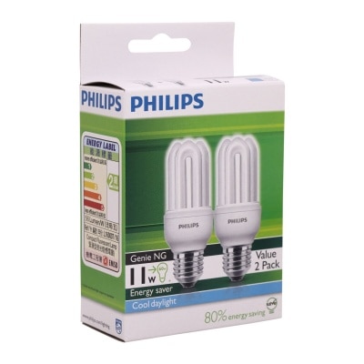 PHILIPS Genie 11w Cdl E27 Twin Pack