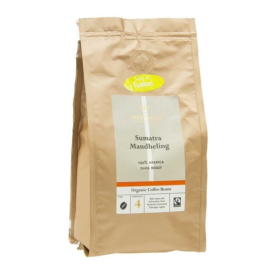 WAITROSE N1 Org Fairtrade Sumatra Coffee Beans