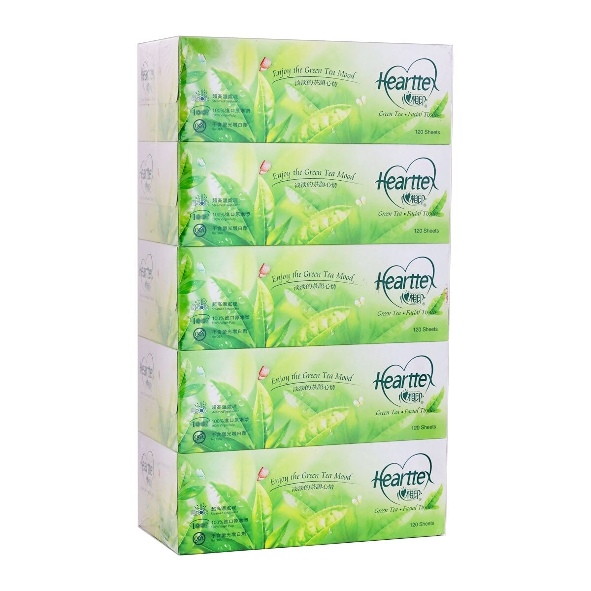 HEARTTEX Green Tea Facial Tissue 5 In 1