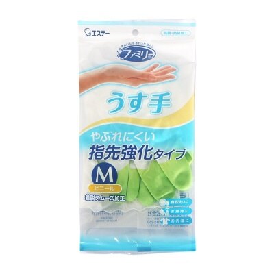雞仔牌 日本雞仔牌新款抗菌及指尖強化手套 - 中碼(指尖粉紅色)