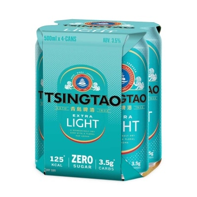 TSING TAO - Tsing Tao Extra Light Beer 4's King Can