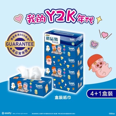 TEMPO得寶 Tempo X Mcdull 2026 新年限定-盒裝紙巾天然無味- 4+1盒裝