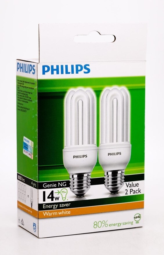 PHILIPS Genie 14w Ww E27 Twin Pack