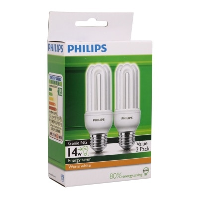 PHILIPS Genie 14w Ww E27 Twin Pack