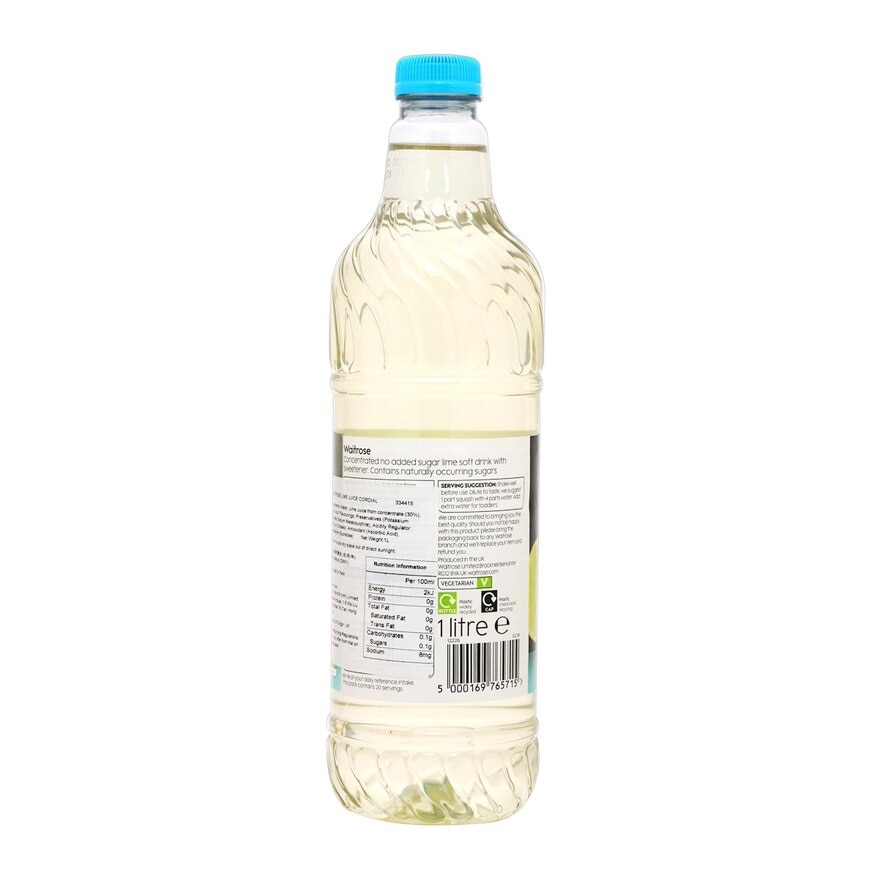 WAITROSE Lime Juice Cordial