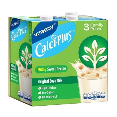 VITASOY CALCI PLUS Calci Plus Hi-calcium Original Soya Drink 1l (3pack)