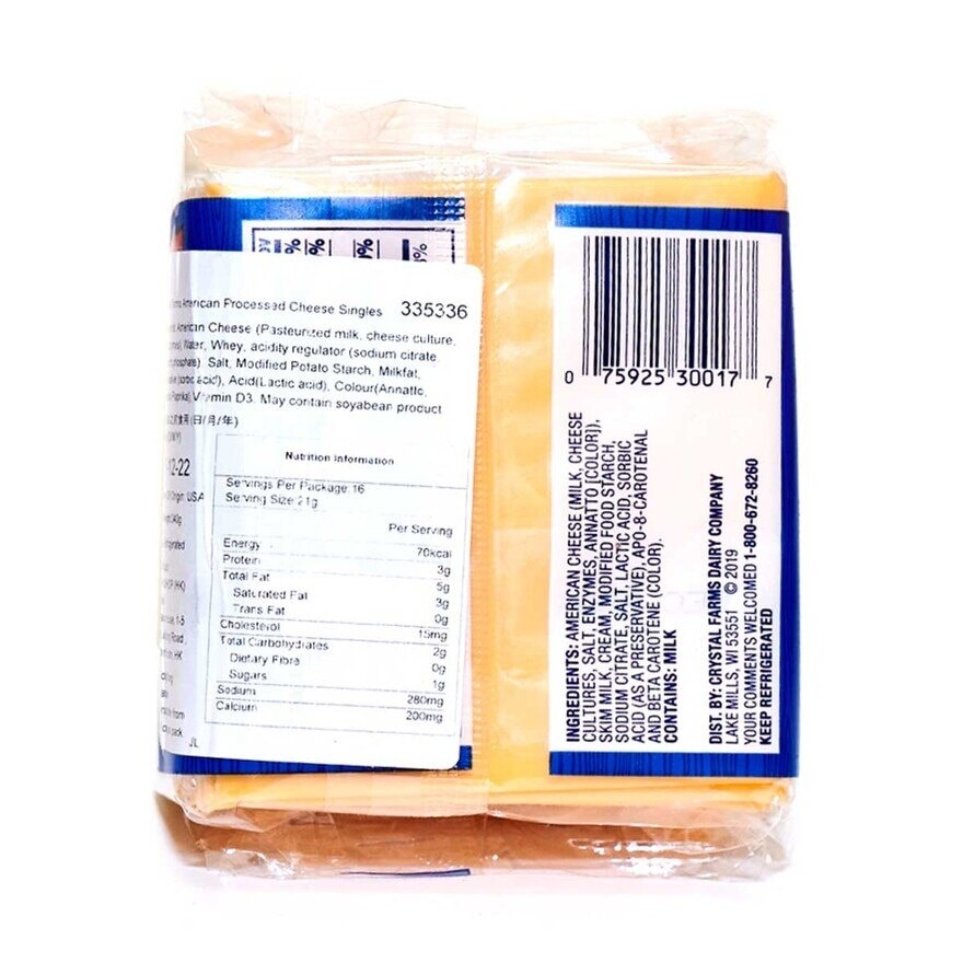 CRYSTAL FARMS American Cheese