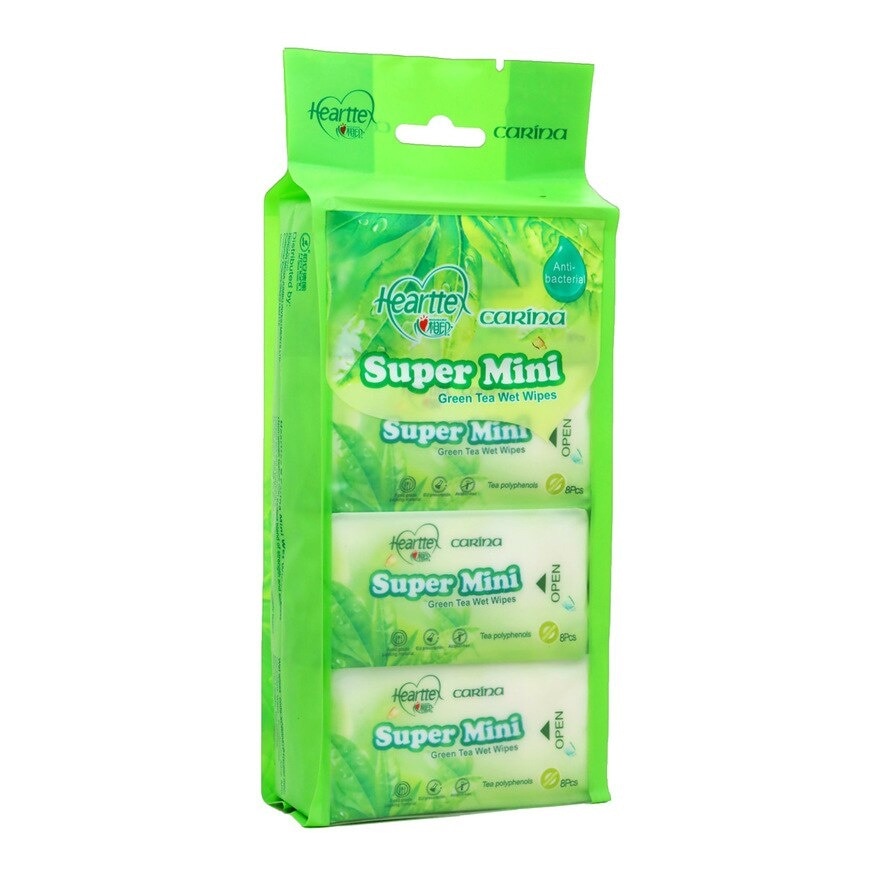 HEARTTEX Green Tea Super Mini Wet Tissue