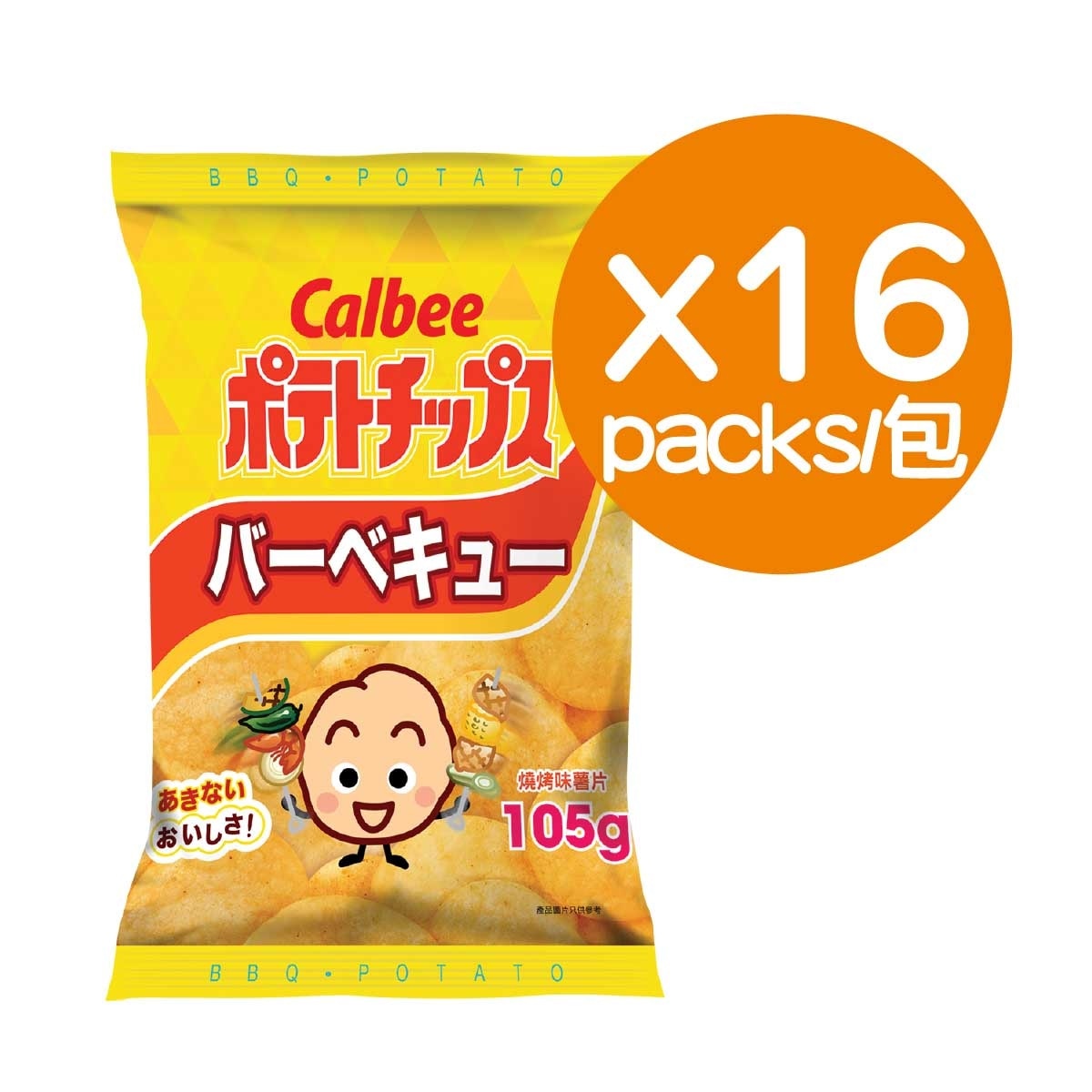 卡樂B 原箱燒烤味薯片 105gx16包