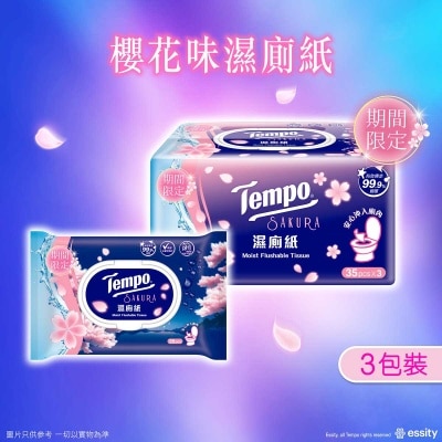 TEMPO Moistflush Tissue Sakura 35sx3