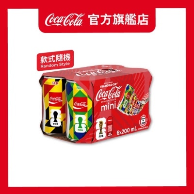 可口可樂 - 可口可樂汽水 迷你罐200毫升6罐裝