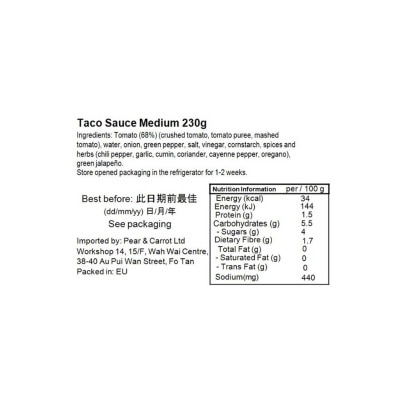 SANTA MARIA Taco Sauce Medium