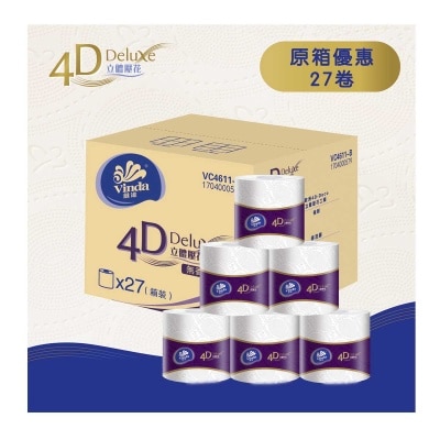 VINDA Vinda 4d Deluxe 4ply Bath Tissue 27s