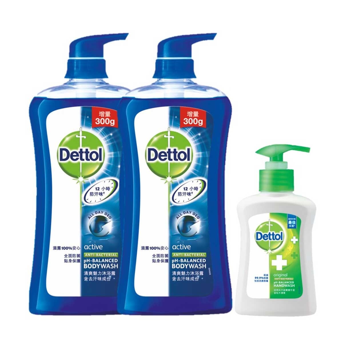 DETTOL Dettol Active Antibacterial Ph-balanced Body Wash 950g Twin Pack