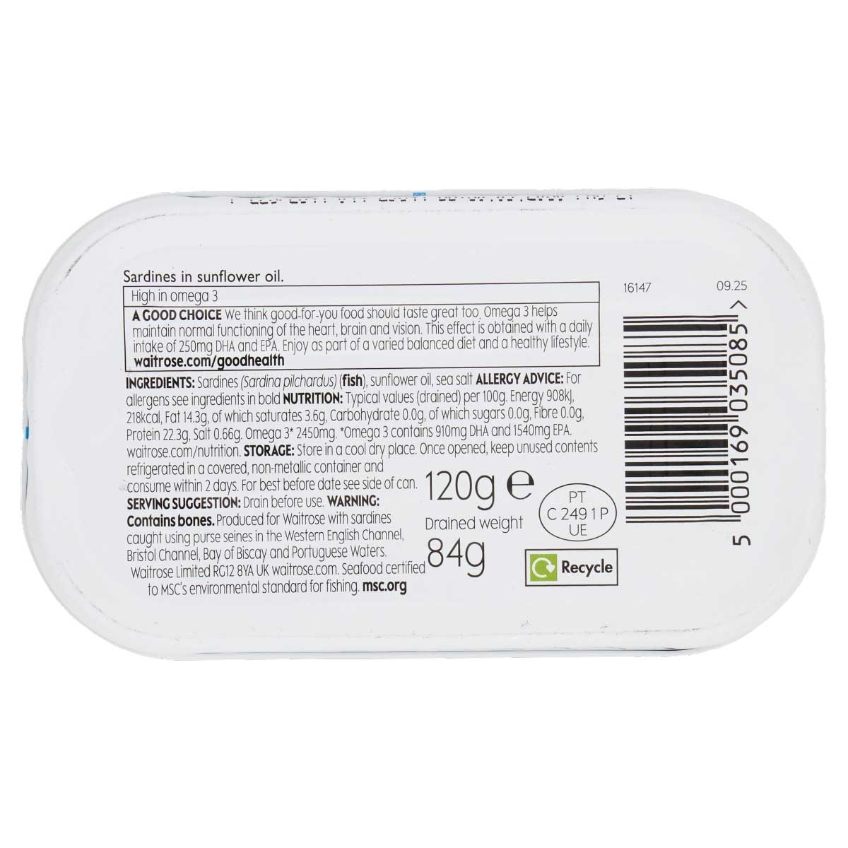 WAITROSE Ess 沙甸魚 image