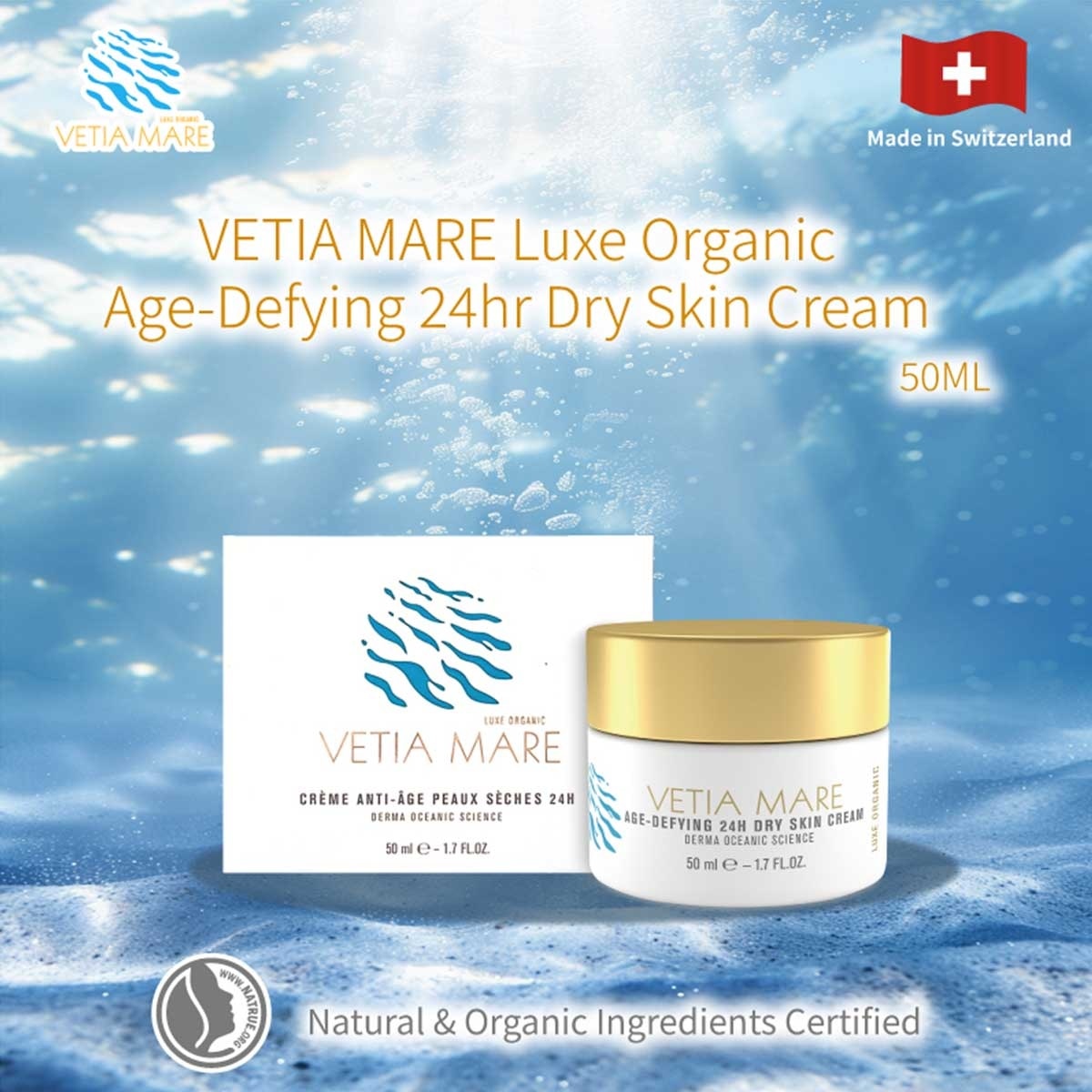 VETIA MARE Age-defying 24h Dry Skin Cream 50ml(*supplier Direct. Buy Over $600, Free Delivery)